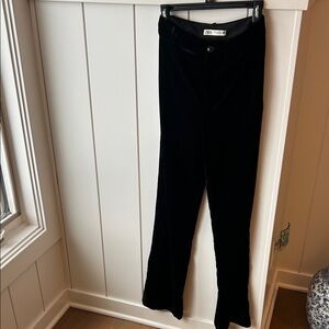 Zara Black Velvet Trousers (NWT)